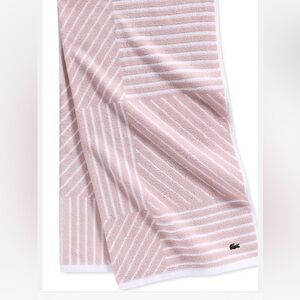 Lacoste blossom color bath towel striped  30 by 54 inches